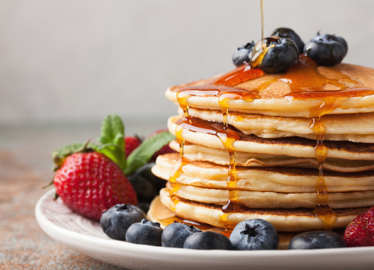 Peach + Oat Whole Wheat Pancake Recipe