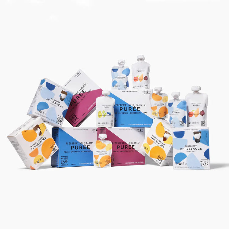 white leaf provisions organic baby food & applesauce pouch bundles