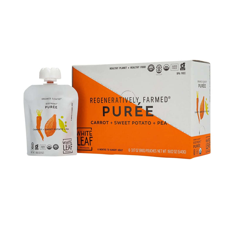 Carrot + Sweet Potato + Pea Puree