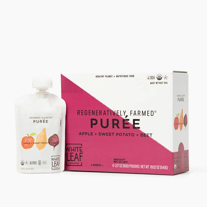 Organic Regeneratively Farmed® Apple + Sweet Potato + Beet Puree | White Leaf Provisions