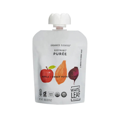 Organic Regeneratively Farmed® Apple + Sweet Potato + Beet Puree | White Leaf Provisions