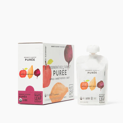 Organic Regeneratively Farmed® Apple + Sweet Potato + Beet Puree | White Leaf Provisions