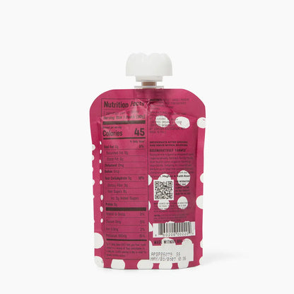 Nutrition Info for Apple + Sweet Potato + Beet Puree: 45 Calories, 0g Fat, 0mg Cholesterol, 0mg Sodium, 11g Carb (3g Dietary Fiber, 9g Total Sugars, 0g Added Sugars) 0g Protein, 0mcg Vitamin D, 0mg Calcium, 0.3mg Iron, 100mg Potassium