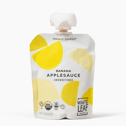 banana applesauce pouch by white leaf provisions