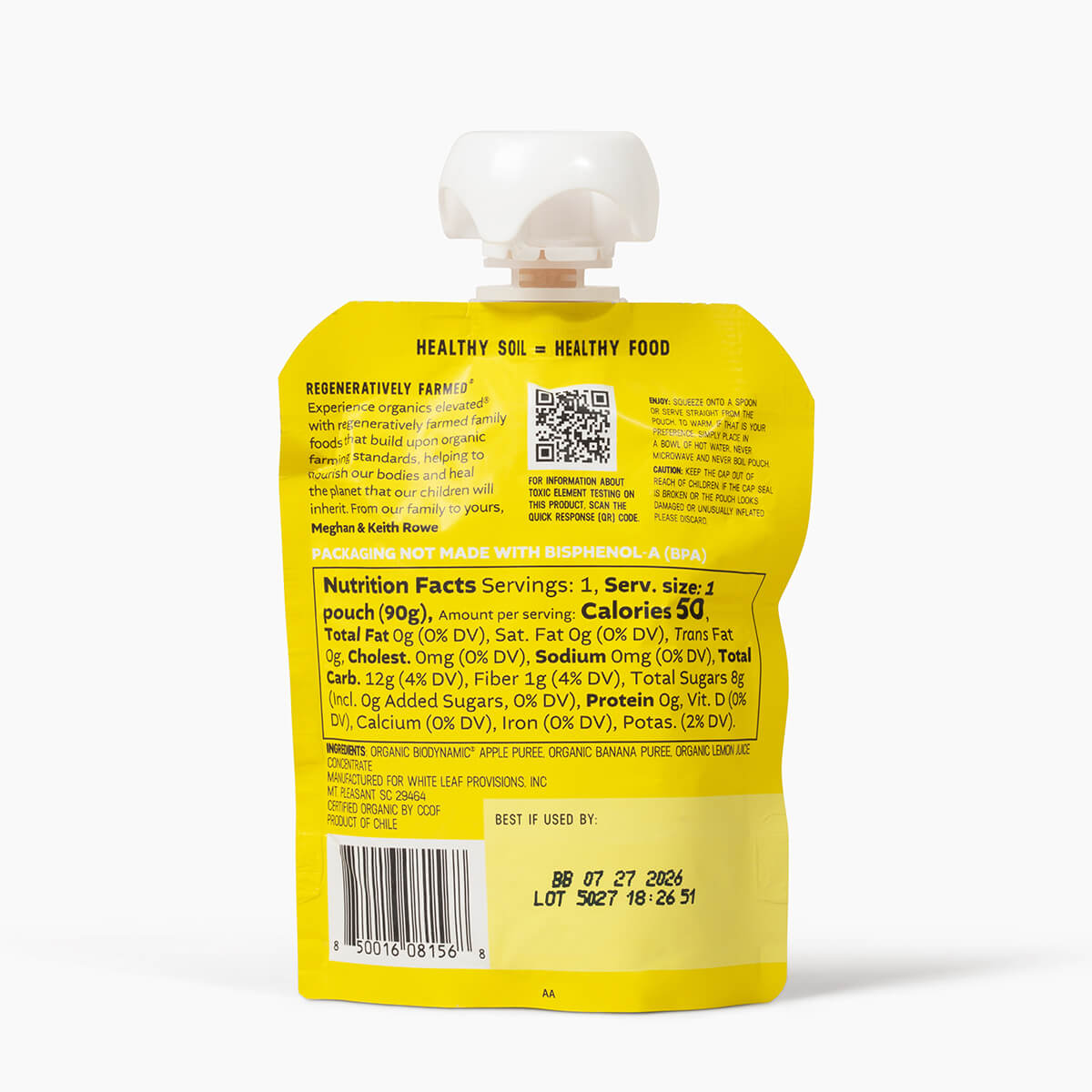 banana applesauce nutrition info