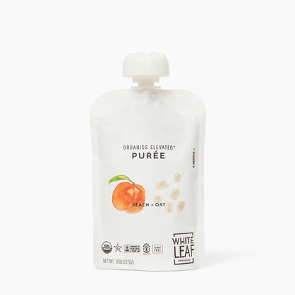 Organic Regeneratively Farmed® Peach + Oat Puree | White Leaf Provisions