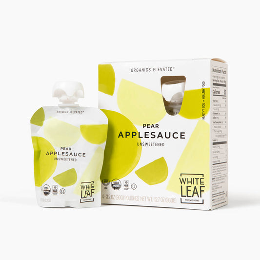 Organic Regeneratively Farmed® Pear Applesauce - White Leaf Provisions