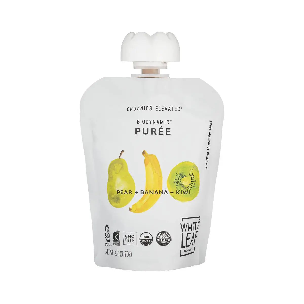 Organic Regeneratively Farmed® Pear + Banana + Kiwi Puree | White Leaf Provisions