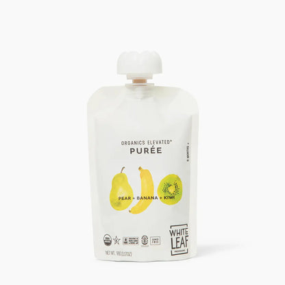Organic Regeneratively Farmed® Pear + Banana + Kiwi Puree | White Leaf Provisions